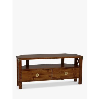 Laura Ashley Balmoral Corner TV Stand for TVs up to 50" Chestnut Brown | H50 x W110 x D40cm