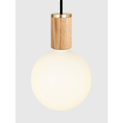 Tala Oak Nine Pendant Cluster Ceiling Light with Sphere IV ES LED Dim to Warm Globe Bulbs, White White | H5 x Dia.50.8cm