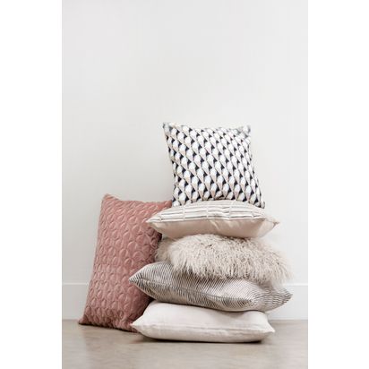 John Lewis Mongolian Sheepskin Cushion White | H38 x W38cm