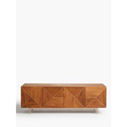 John Lewis + Swoon Mendel TV Stand Sideboard for TVs up to 65" Brown | H50 x W150 x D38cm