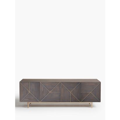 John Lewis + Swoon Mendel TV Stand Sideboard for TVs up to 65" Grey | H50 x W150 x D38cm