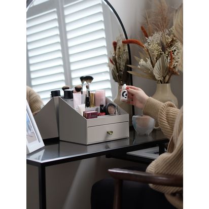 Stackers Make Up Organiser Taupe | H19 x W25 x D18cm