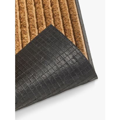 John Lewis Diamond Scraper Door Mat Neutral | L75 x W45cm