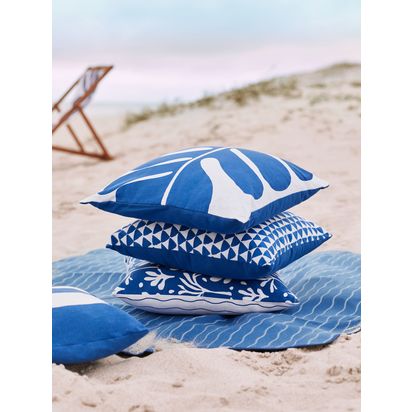 Bold Stripe Indoor/Outdoor Cushion, Cobalt Cobalt | 45 x  45cm