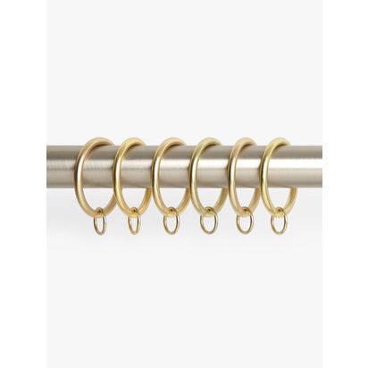 Umbra Curtain Rings, Dia.28mm, Set of 6 Brass Finish