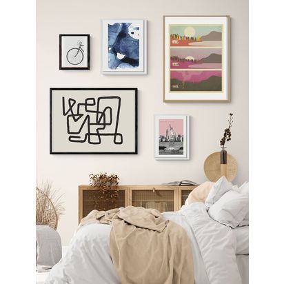 EAST END PRINTS In House 'Knot I' Framed Print Black Frame | 33.4 x 43.4cm