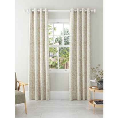 John Lewis Metallic Pair Lined Eyelet Curtains