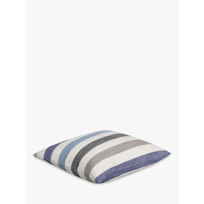 John Lewis ANYDAY Penzance Stripe Cushion Blue | 45 x 45cm