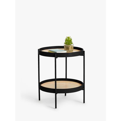 John Lewis ANYDAY Jax Large Side Table Black | H50 x Dia.45cm