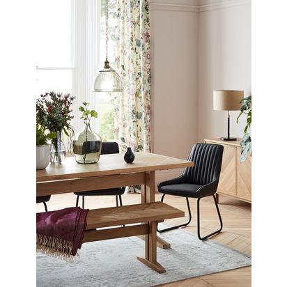 John Lewis Estate 6-10 Seater Extending Dining Table, Natural Natural | H75.00cm x W90.00cm x D160.00cm