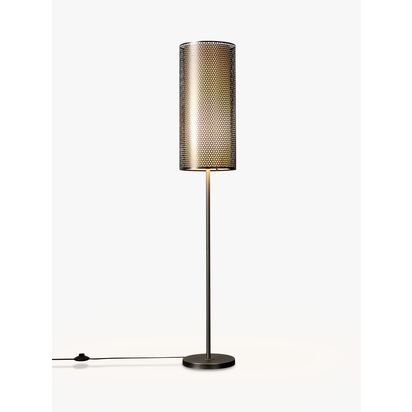 John Lewis Meena Light Effects Floor Lamp, Gunmetal Gunmetal | H123 x W20 x D20cm