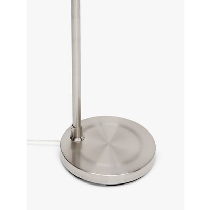 John Lewis Swing Arm Floor Lamp, Brushed Steel Brushed Steel | H152 x W71 x D29cm