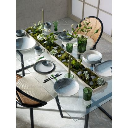 Denby Studio Grey Accent Stoneware Round Tray, 23cm