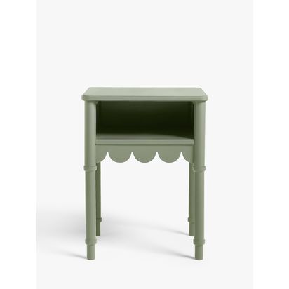 John Lewis ANYDAY Hem Bedside Table Green | H59 x W44 x D44cm