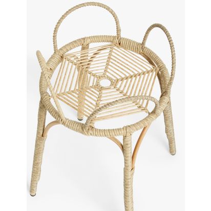 John Lewis Rattan Effect Plant Stand Metal, Poly Rattan | H35 x W31 x D31cm