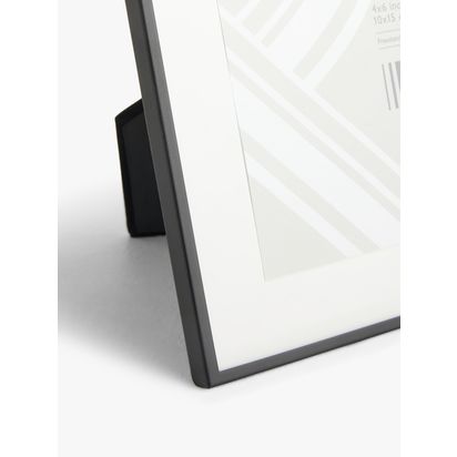 John Lewis Daya Photo Frame & Mount, Matt Black Black | H20.8 x W15.6 x D1.6cm