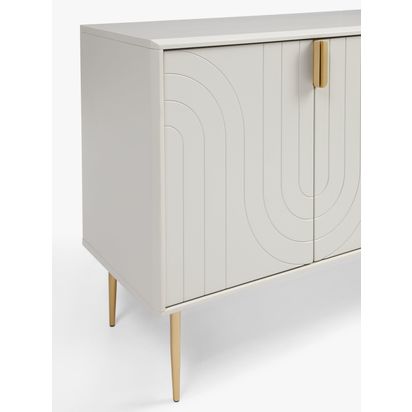 John Lewis Harvard TV Stand Sideboard for TVs up to 75", Light Grey Light Grey | H75 x W160 x D40cm