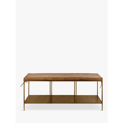 nkuku Mahi Bench Brass | H45 x W120 x D30cm