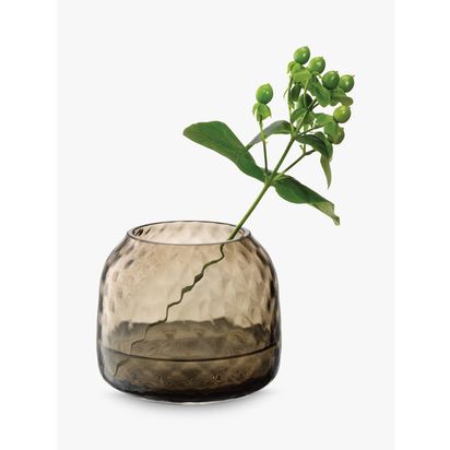 LSA International Dapple Tealight Holder Earth Brown | H7.2 x Dia.9.2cm