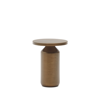 Malya metal round side table in brushed copper, Ã˜ 40.5 cm
