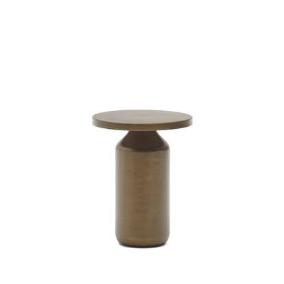 Malya metal round side table in brushed copper, Ã˜ 40.5 cm