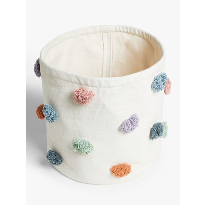 John Lewis Pom Pom Storage Basket Multi