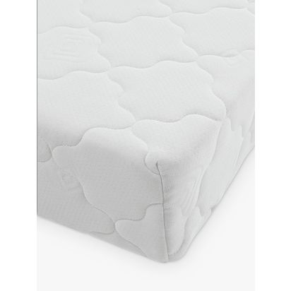 John Lewis Rolled Memory Foam Mattress, Firm Tension, King Size White | H15 x W150 x D200cm