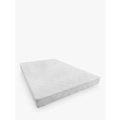 John Lewis Rolled Memory Foam Mattress, Firm Tension, King Size White | H15 x W150 x D200cm