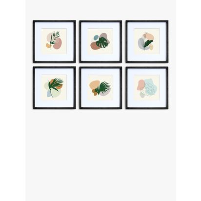 nielsen Gallery Square Photo Frame & Mount Set, 6 Photo, 8 x 8" (20 x 20cm), Black Black | H31.8 x W31.8 x D2.5cm