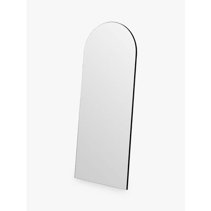 Yearn Delicacy Arched Wood Frame Wall/Leaner Mirror Black | H150 x W60 x D2cm