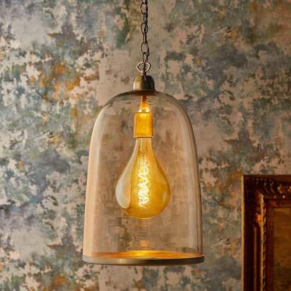 larger Percy pendant light in clear glass