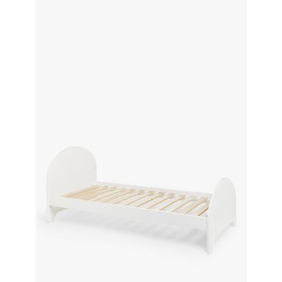 John Lewis Arc Kids' Single Bed Frame, White White | H85 x W196.50 x D97.50cm