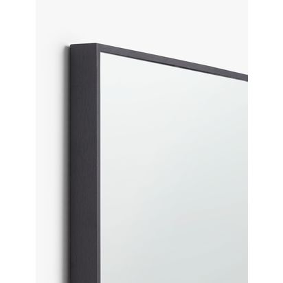 John Lewis Simple Rectangular Hall Mirror, 136 x 41cm Black | H136 x W41 x D3.3cm