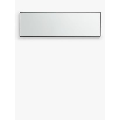 John Lewis Simple Rectangular Hall Mirror, 136 x 41cm Black | H136 x W41 x D3.3cm