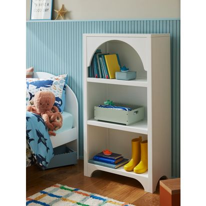 John Lewis Arc Kids' Bookcase, White White | H127.00cm * W69.50cm * D34.00cm