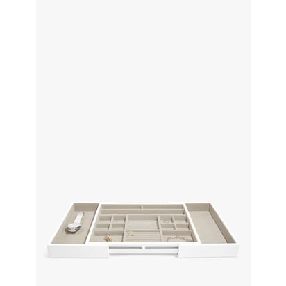Stackers Large In-Drawer Jewellery Slider, White White | Medium: H3.5 x W30.5 x D26cm