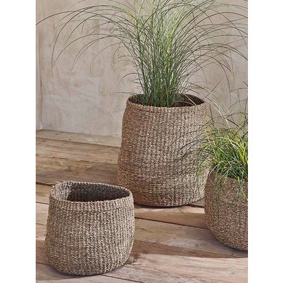 nkuku Noko Storage Basket, Small Natural | H27.5 x Dia.34cm