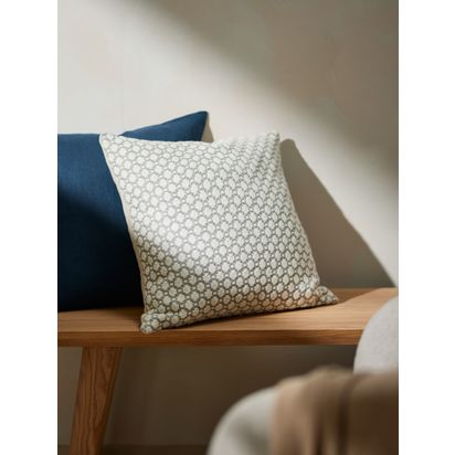 John Lewis Weave Cushion Blue Grey | 50 x 50cm