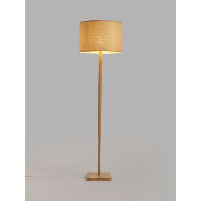 John Lewis Serenity Natural Woven Floor Lamp Natural | H147.3 x Dia.40.6cm
