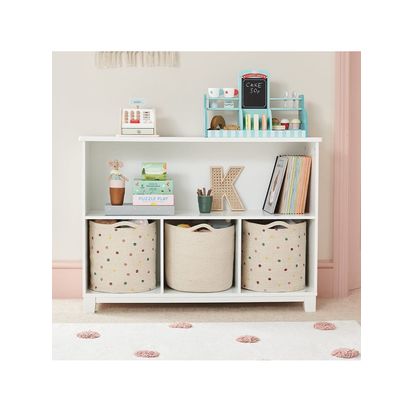 Great Little Trading Co Blake Storage Shelf Unit White | H73.5 x W100.5 x D31.5cm