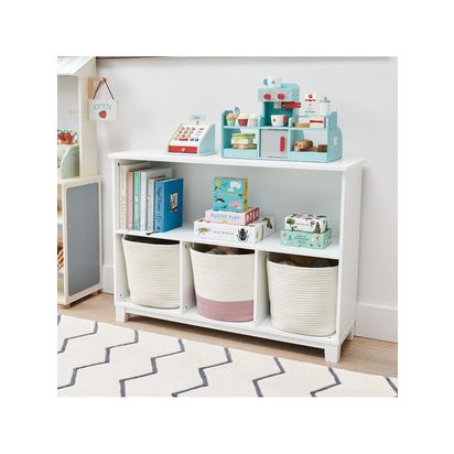 Great Little Trading Co Blake Storage Shelf Unit White | H73.5 x W100.5 x D31.5cm