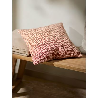 John Lewis Diamonds Cushion Paprika | H45 x W45cm