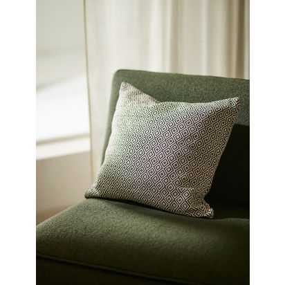 John Lewis Diamonds Cushion Black / White | H45 x W45cm