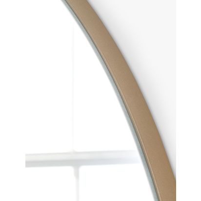 Yearn Delicacy Arched Wood Frame Wall Mirror, 120 x 45cm Gold | H120 x W45 x D2cm