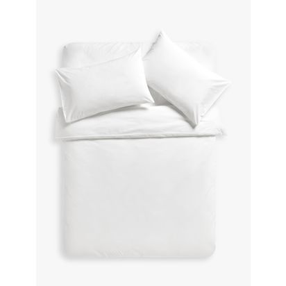 John Lewis Easy Care Organic Cotton 200 Thread Count Bedding White | W200.00cm * D135.00cm
