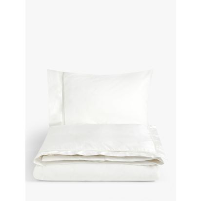 John Lewis Garda Egyptian Cotton Sateen Bedding, 400 Thread Count Cream | H260.00cm * W220.00cm