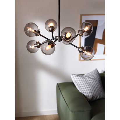 John Lewis Orb Multi Armed Ceiling Light Smoke | H84 x W46 x D63cm