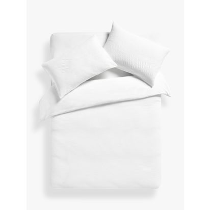 John Lewis Aurelia Pure Cotton Waffle Duvet Cover Set White | W220.00cm * D225.00cm
