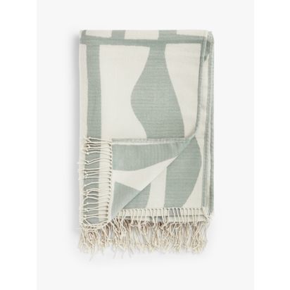 John Lewis Drift Throw Nettle Blue | L200 x W150cm