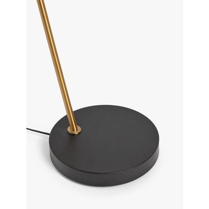 John Lewis Metal Arc Floor Lamp, Black/Brass Black/Brass | H174.60 x W106.70 x D30.50cm